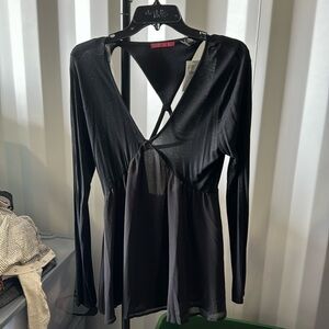 Buckle babydoll top